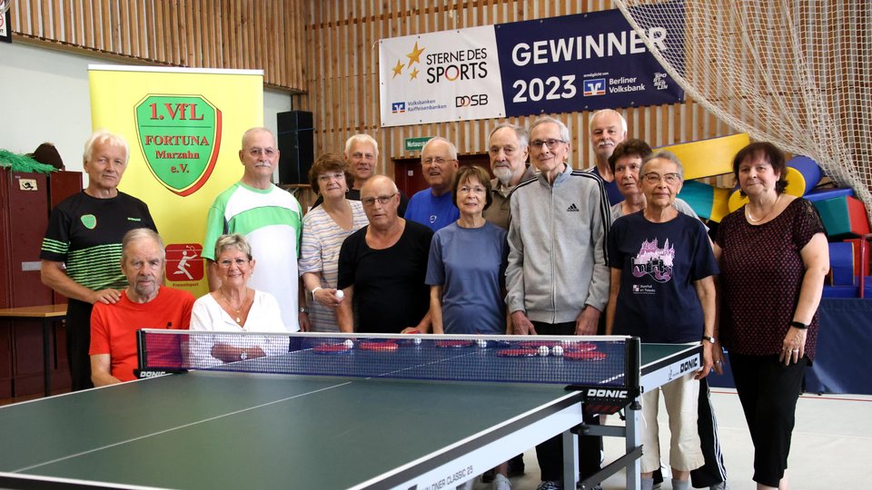 Gruppenfoto der Tischtennis-Gruppe